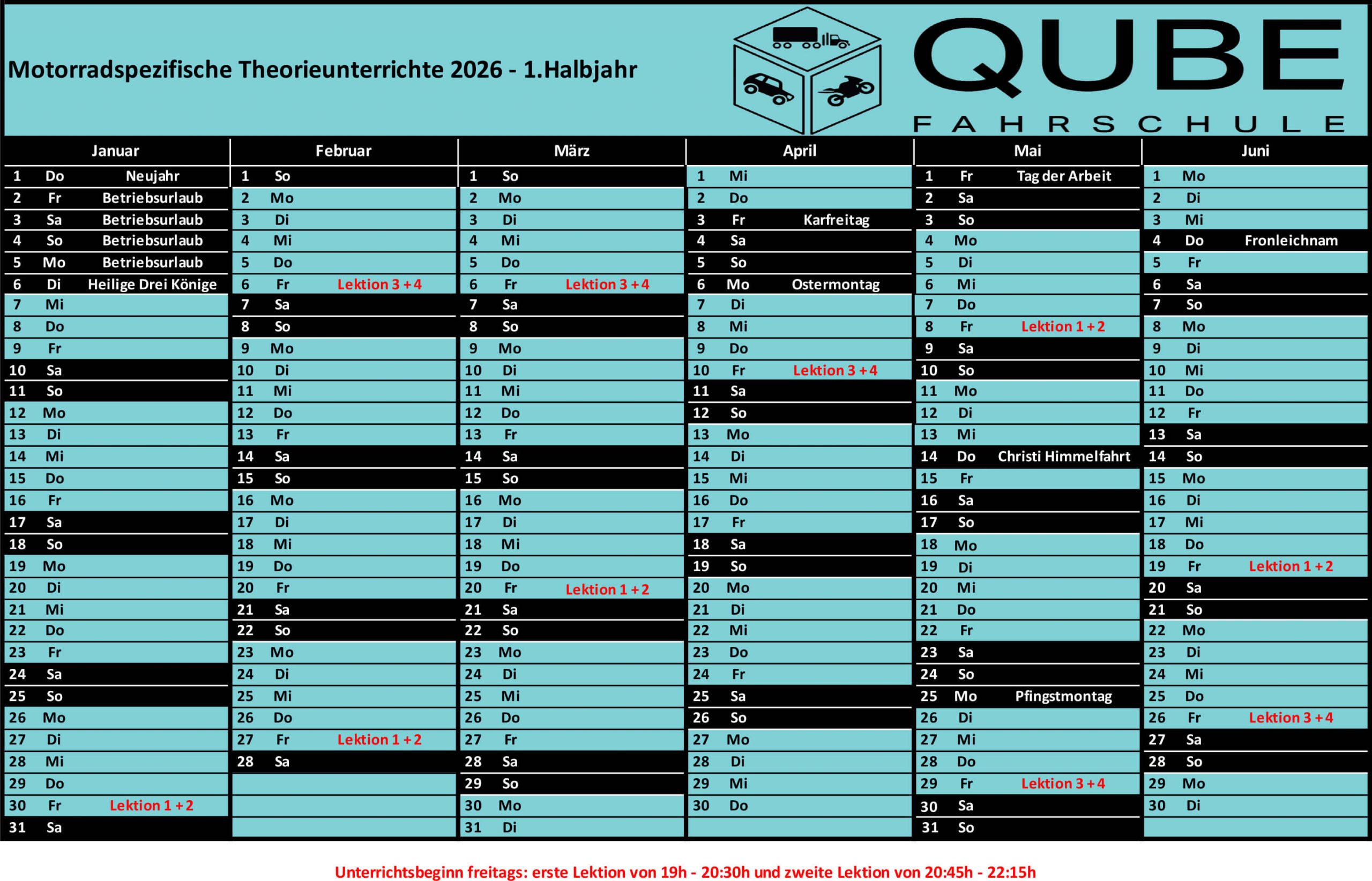 Zweiradspezifische Theorieunterrichte